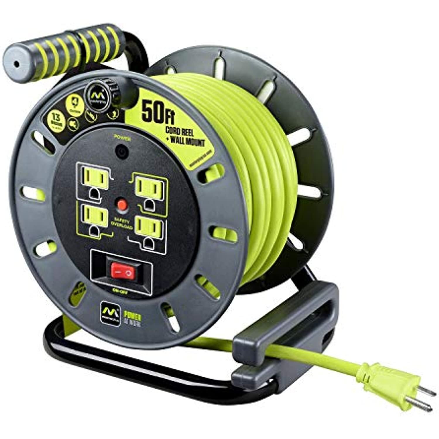 Masterplug Extension Cord Reel (50 ft.) with Wall Mount-image