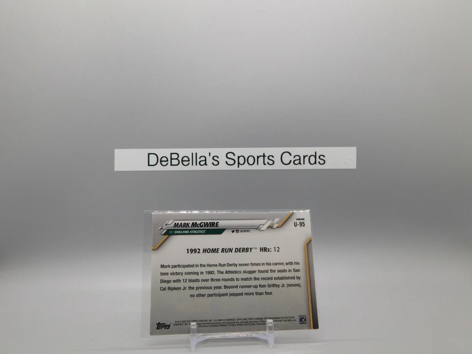 Mark McGwire 2020 Topps Chrome Home Run Derby Pink Wave Refractor #U-95 - Image 2 of 2