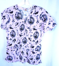 Looney Tunes Purple  Black Woman's Scrub Size S
