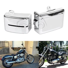 Chrome Battery Fairing Cover Fit For Harley Dyna Street Bob FXDB Low Rider FXDL