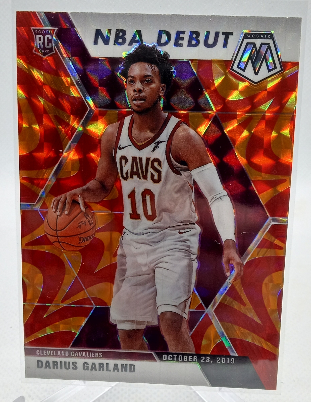 2019-20 Panini Mosaic #262 Darius Garland Reactive Orange Rookie