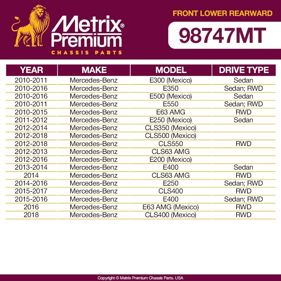 Junta esférica dianteira inferior traseira K500409 compatível com Mercedes-Benz E-Series 2 peças - Imagem 2 de 4