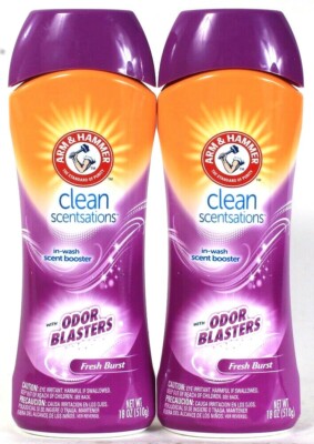 2 Arm & Hammer 24oz Clean Scentsation Odor Blast Fresh Burst In Wash Scent Boost