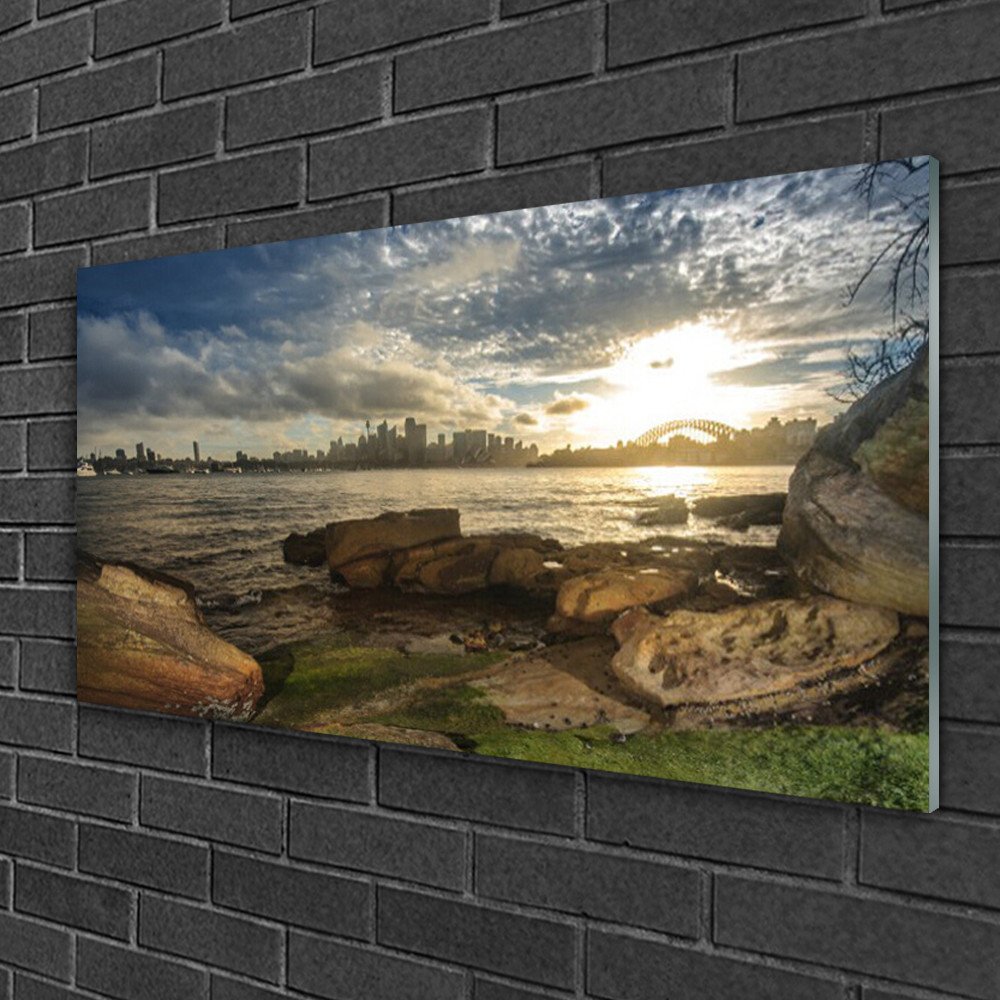 Tableau sur verre Tulup 100x50 pour agrandir une piece sombre paysage mer
