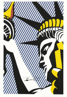 Art Postcard / Postcard: Roy Lichtenstein - I love Liberty