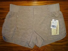 NEW WOMEN'S REWIND TAN EYELET SHORTS SIZE 5 MSP 29.99 INSEAM 3 INCH .