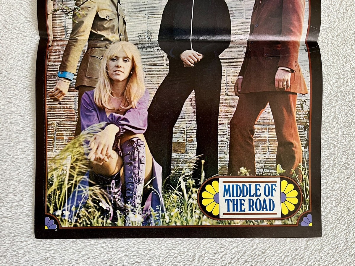 MIDDLE OF THE ROAD 1973 Poster Swedish Music Magazine GO 1970s