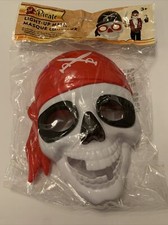 LIGHT UP PIRATE MASK NEW SEALED Halloween Dress Up Red Bandanna