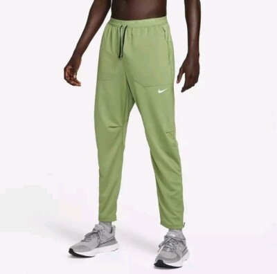 Nike Size M Phenom Elite Knit Running Pants Alligator Green Men's DQ4740-334 Ca8