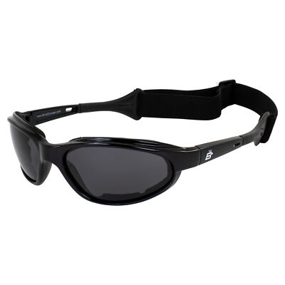 Birdz Sail Padded Sport Goggles for Men or Women Black w/ Polarized Smoke Lenses
