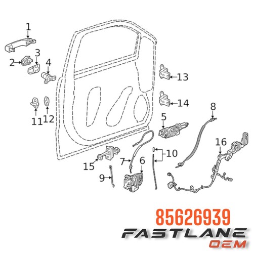 2019-2025 CHEVROLET SILVERADO 1500 FRONT SIDE DOOR CHECK LINK NEW OEM 85626939 - Picture 4 of 8