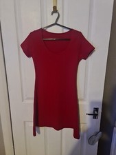 Red sexy classic short valentines summer dress size 8