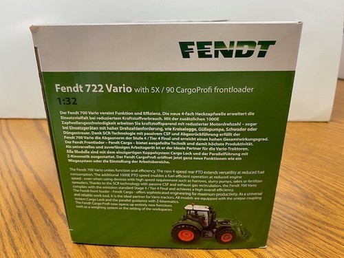 New FENDT 722 Vario Tractor with Loader Scale Model. 1:32 Scale USK Scalemodels - Picture 5 of 6