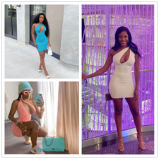 Sexy Women's Open Front Sleeveless Sloping Shoulder Patchwork Bodycon Mini Dress