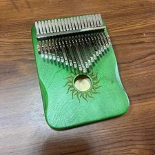 Green Kalimba Thumb Piano with 21 Keys - Professional Percussion Instrument