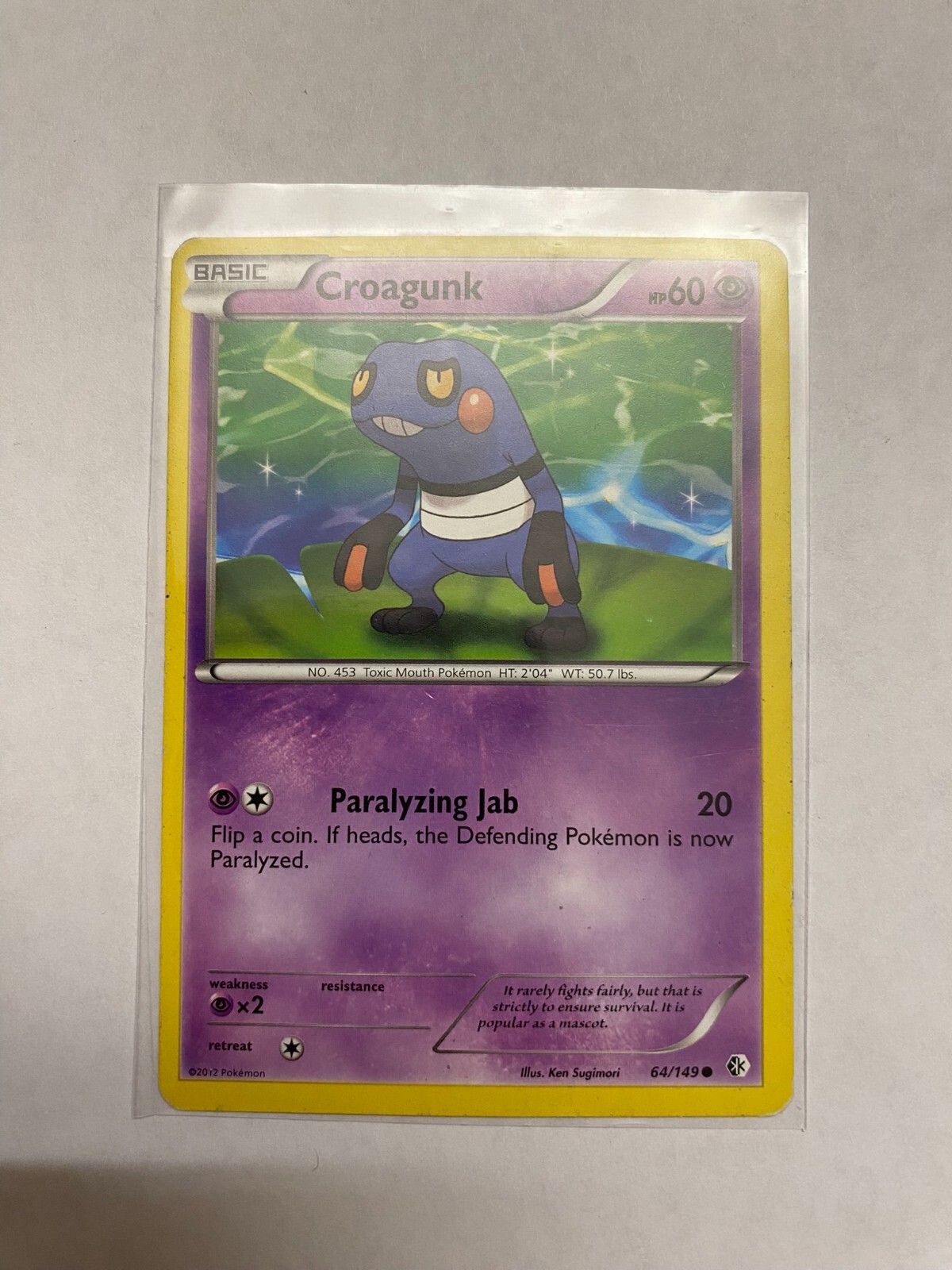 Pokémon TCG Croagunk Boundaries Crossed 64/149 Regular Common