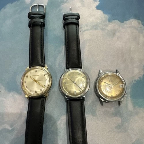 (3) Vintage Bulova Accutron 1965-66-67 10k Gold Filled Running and Repair Rolex