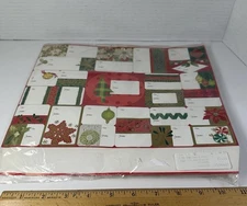 Vintage Christmas Gift Tag Sticker Sheet American Greetings Plus Mark NOS 72 Ct