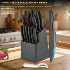 16-Piece Kitchen Knife Set, Dishwasher Safety Kitchen Knife Set-ZengC