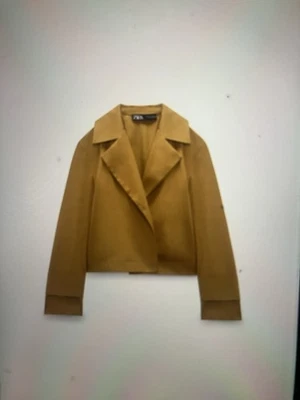 ZARA Blazer mit breitem Revers M (40-42) Toffeefarben, Baumwollemix, ohne Futter - Bild 1 von 4