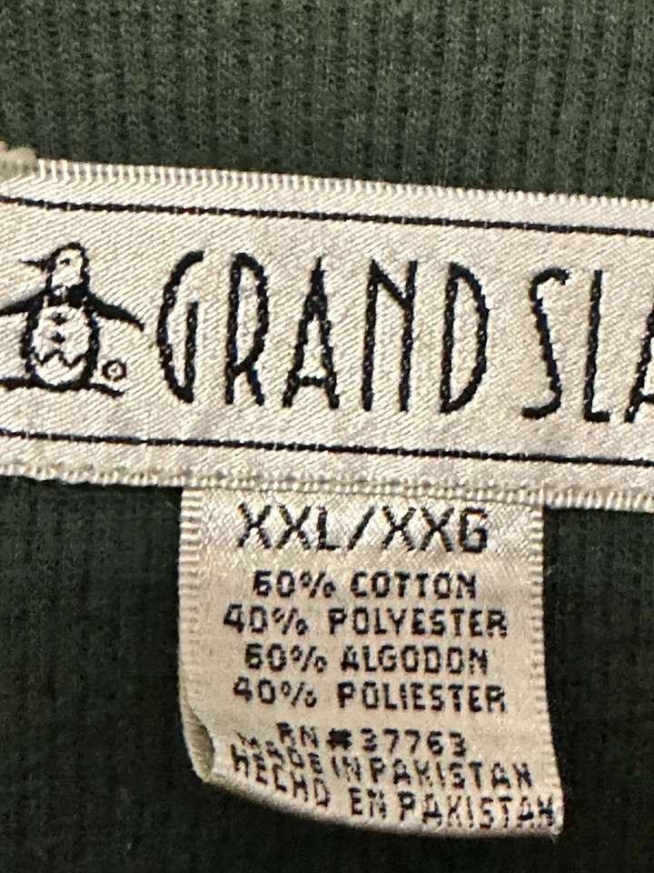 Vintage 90s GrandSlam Golf championship Embroidered Sweatshirt Green size XXL - Image 3 of 4