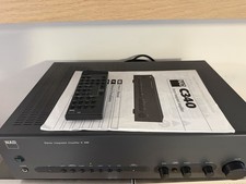 NAD C 340 Stereo Integrated Amplifier - Great Condition C340 + Remote & Manual