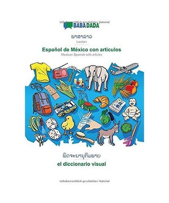 BABADADA, Laotian [in lao script] - Español de México con articulos, visual di