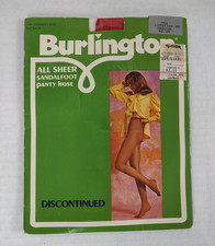Vintage Burlington All Sheer Sandalfoot Panty Hose Red Sz Med Discontinued New