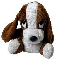 Vintage Giftco Sad 6  Puppy Dog Plush 1983 Basset Hound Brown White Beagle