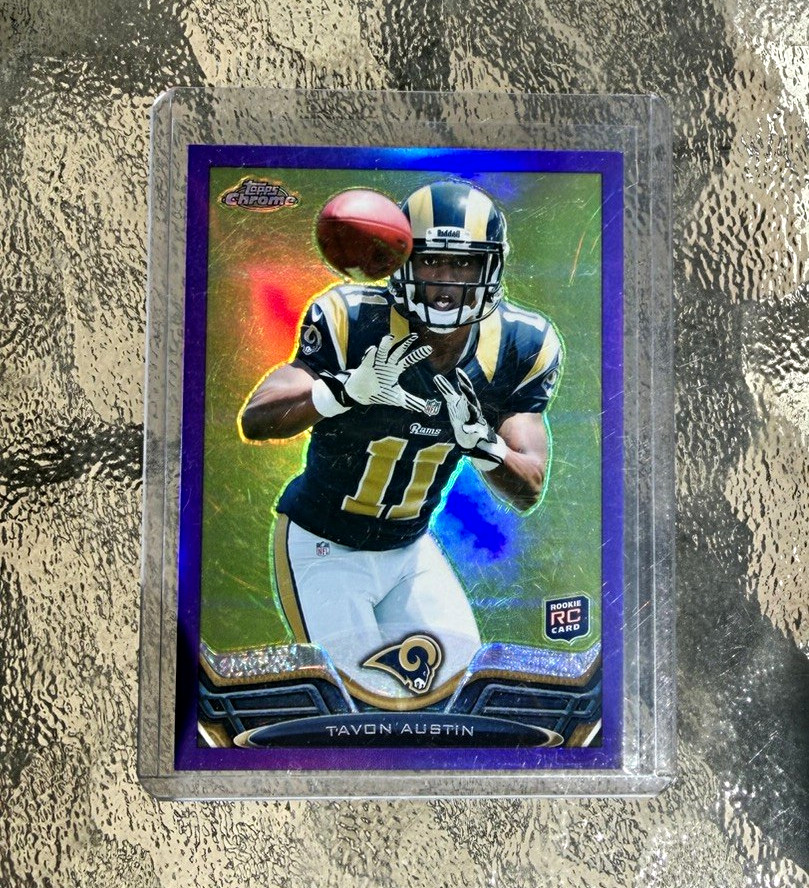 Topps 2013 Chrome Tavon Austin RC #117 Purple Refractor /499 St. Louis Rams