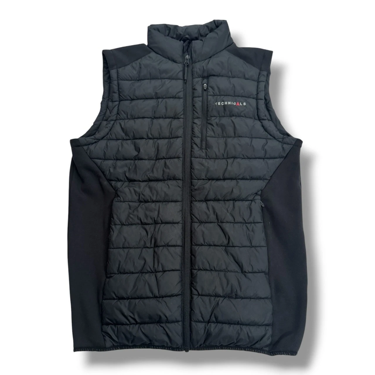Technicals Mens Hybrid Padded Gilet Black Insulated Bodywarmer Vest Size Medium