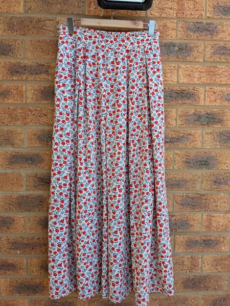 Pants Floral Wide Leg Women's Size 12 Elastic Waist Pockets Lightweight Event 