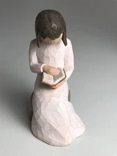 Demdaco Willow Tree “Wisdom” Figurine Girl Reading a Book (2003)