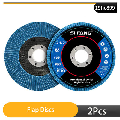 Flap Discs 115mm T27 Zirconia Grinding Wheel 40/60/80/120 Grit Professional 2Pcs