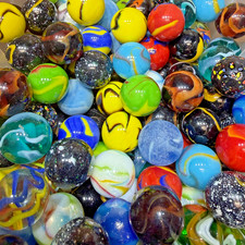 Set of 24 - Glass Shooter Marbles - Size 1 Inch 25mm - Assorted Colors