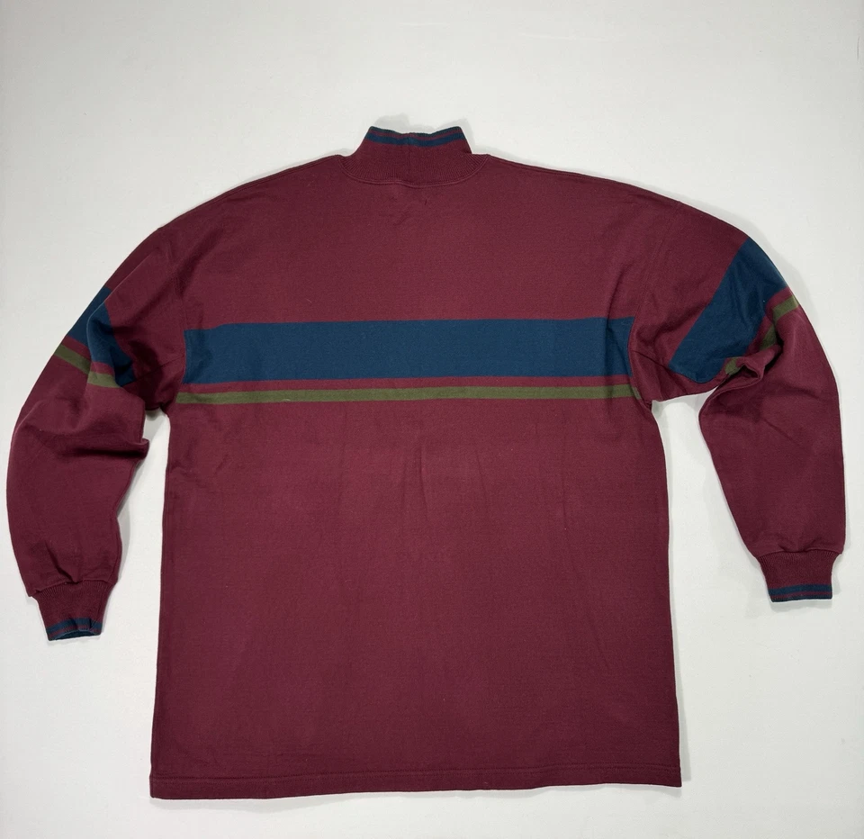 Винтажный LL Bean в полоску толстовка мужская 2XL насмешливый шеи длинным рукавом сделано в США - Изображение 2 из 4