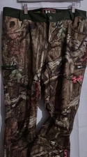 New UNDER ARMOUR  Cold Gear Infared Camo Scent Control Camouflage Pants Lined