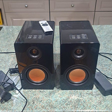 Mitchell Acoustics uStream One 2.0 60W Bluetooth Bookshelf Speakers Remote Black