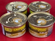 LOT OF (4) CALIFORNIA SCENTS SPILLPROOF GOLDEN STATE DELIGHT SCENT AIR FRESHENER