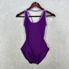 Yumiko Bodysuit Womens L Purple Alex Racerback One Piece Leotard Dance RARE