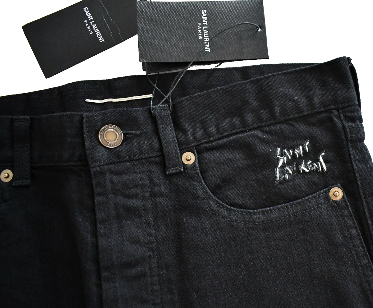 🆕️NEW SAINT LAURENT D14 M/SL-LW Black SLIM/Skinny Fit LOW-RISE