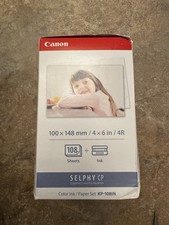 Canon Selphy CP 4x6 Color Ink Paper Set KP-108IN 108 Sheets 3 Ink Cartridge