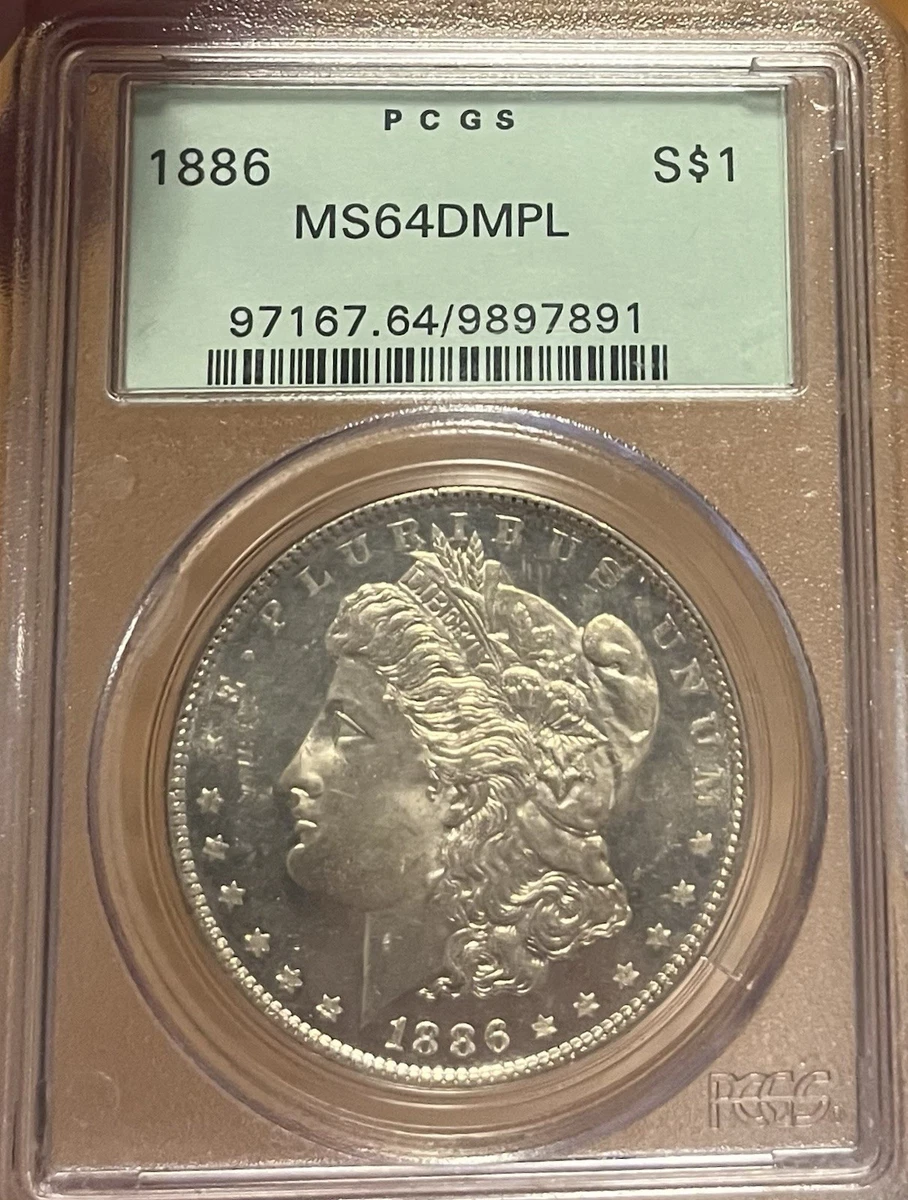 25+ MS 62 Graded 1886 Year Morgan US Dollars (1878-1921) for sale