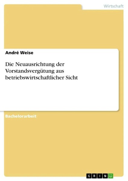 André Weise | Die Neuausrichtung Der VorstandsvergüTung Aus...-image
