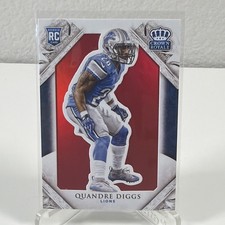 2015 Panini Crown Royale Rookie Quandre Diggs #118 Red /199 Detroit NM RC Card. rookie card picture