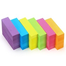 30 Pads 0.6x2 Inch Sticky Notes Flags Tabs Page Markers 6 Bright Color Sticky...