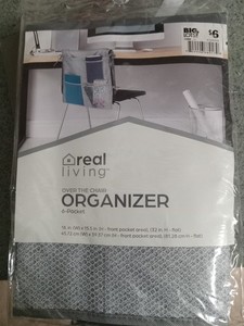 New Big Lots Real Living Over The Chair Six Pocket Organizer.