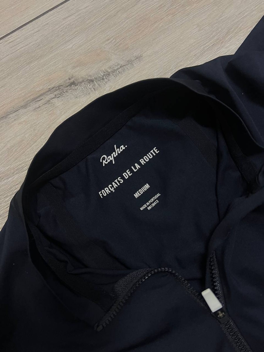 Men Rapha Classic Black Full Zip Jersey Cycling Bike sz M
