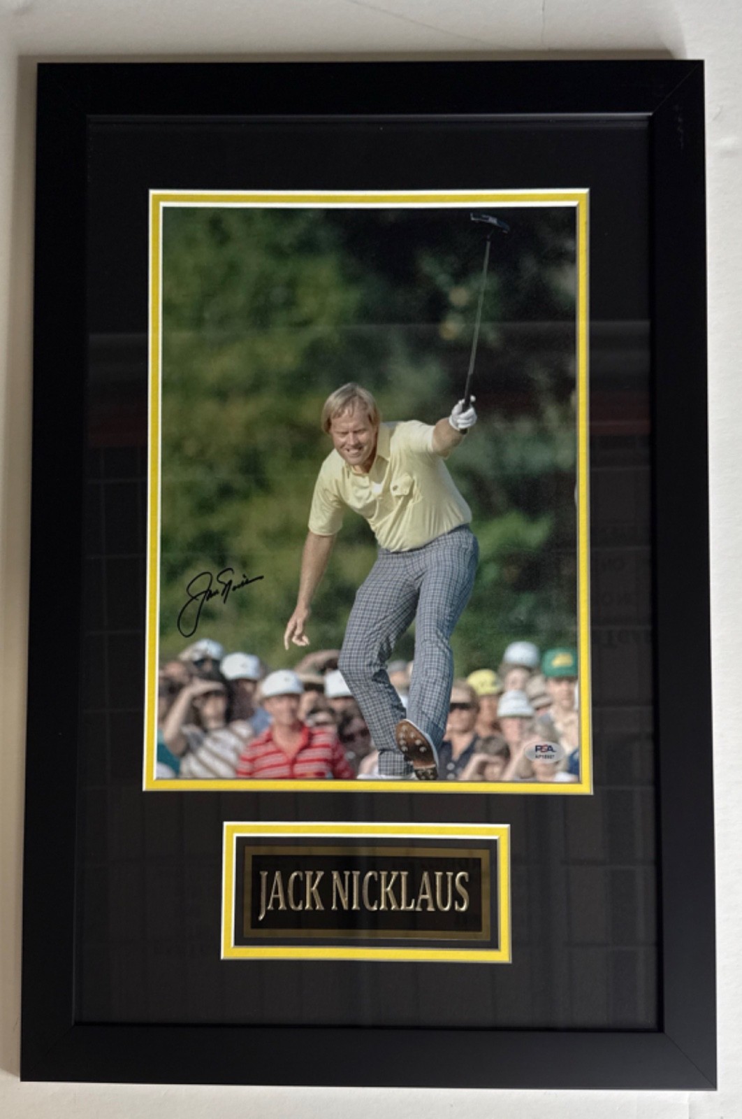 Jack Nicklaus Autographed Signed 11x14 Golf Photo Framed W Name Plate PSA AP18907 