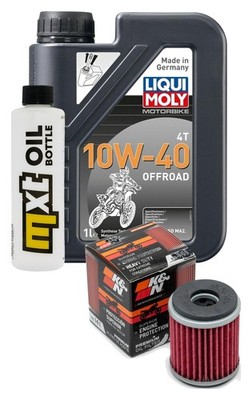 Inspection package MXT 1 liter engine oil Liqui Moly 10W-40 + oil filter K&N